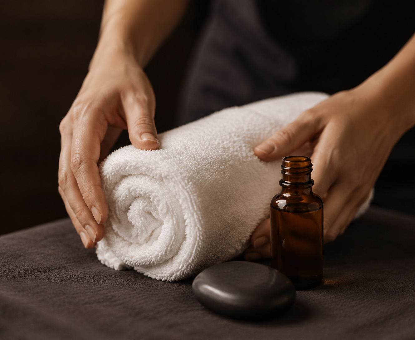 Massage and wellness service prepared at the villa