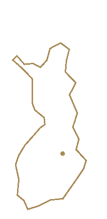 Finland outline with Tahko point