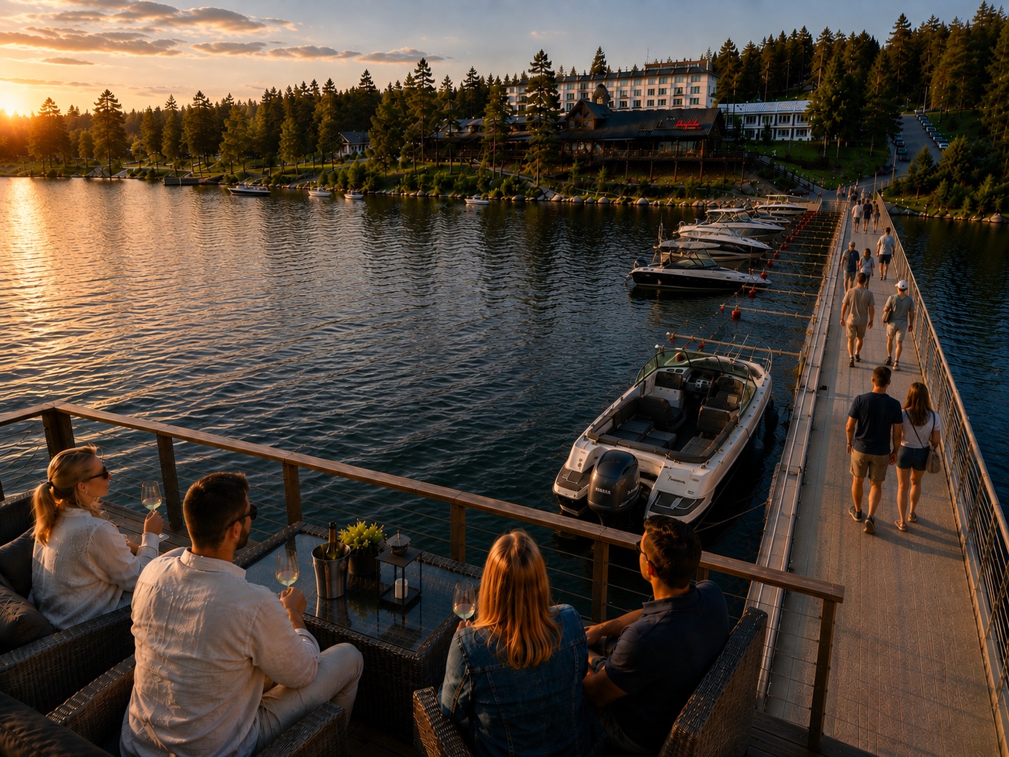Tahko lakeside marina and resort life